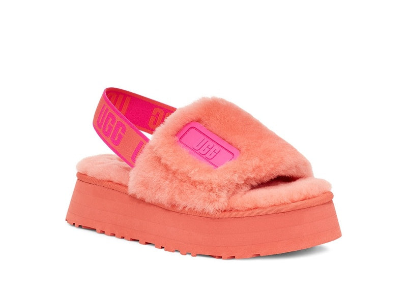 2258 Coral Red Disco-Inspired Sandals