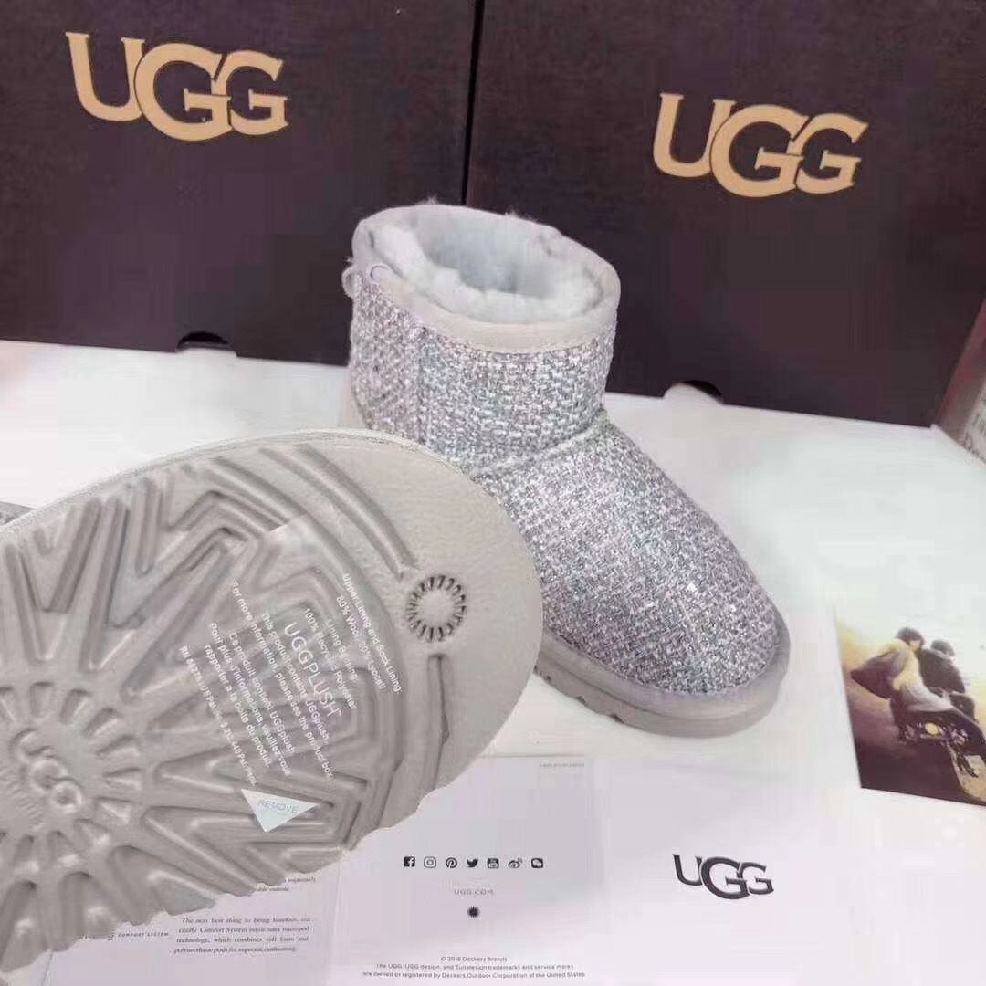 5854 Chic Grey Kids' Winter Boots