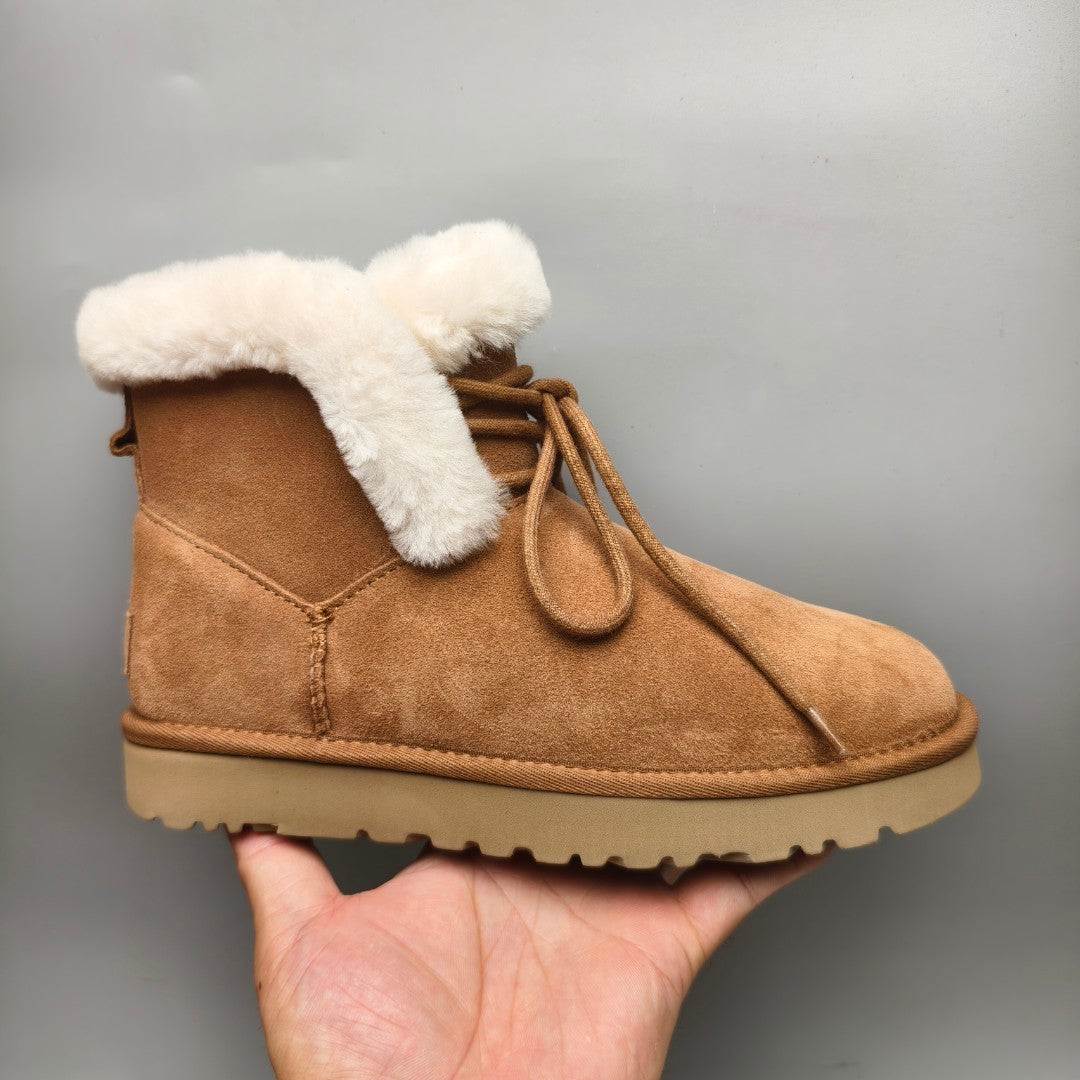 4576 Chestnut Lace-Up Mid-Calf Casual Boots