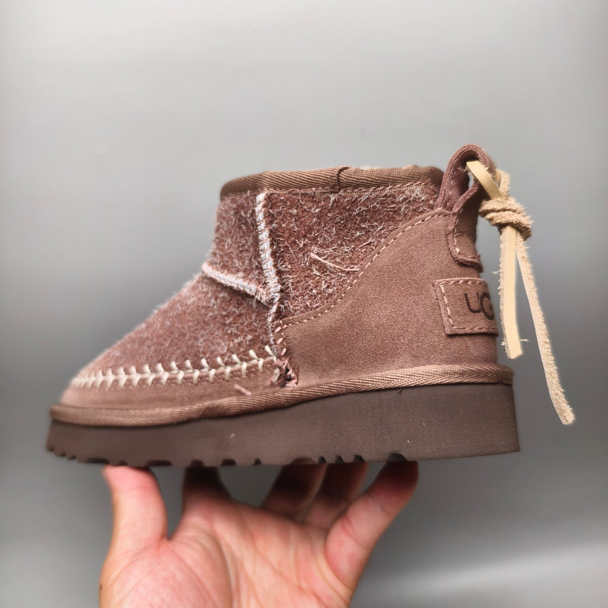 1538 Brown Suede-Effect Slingback Shoes