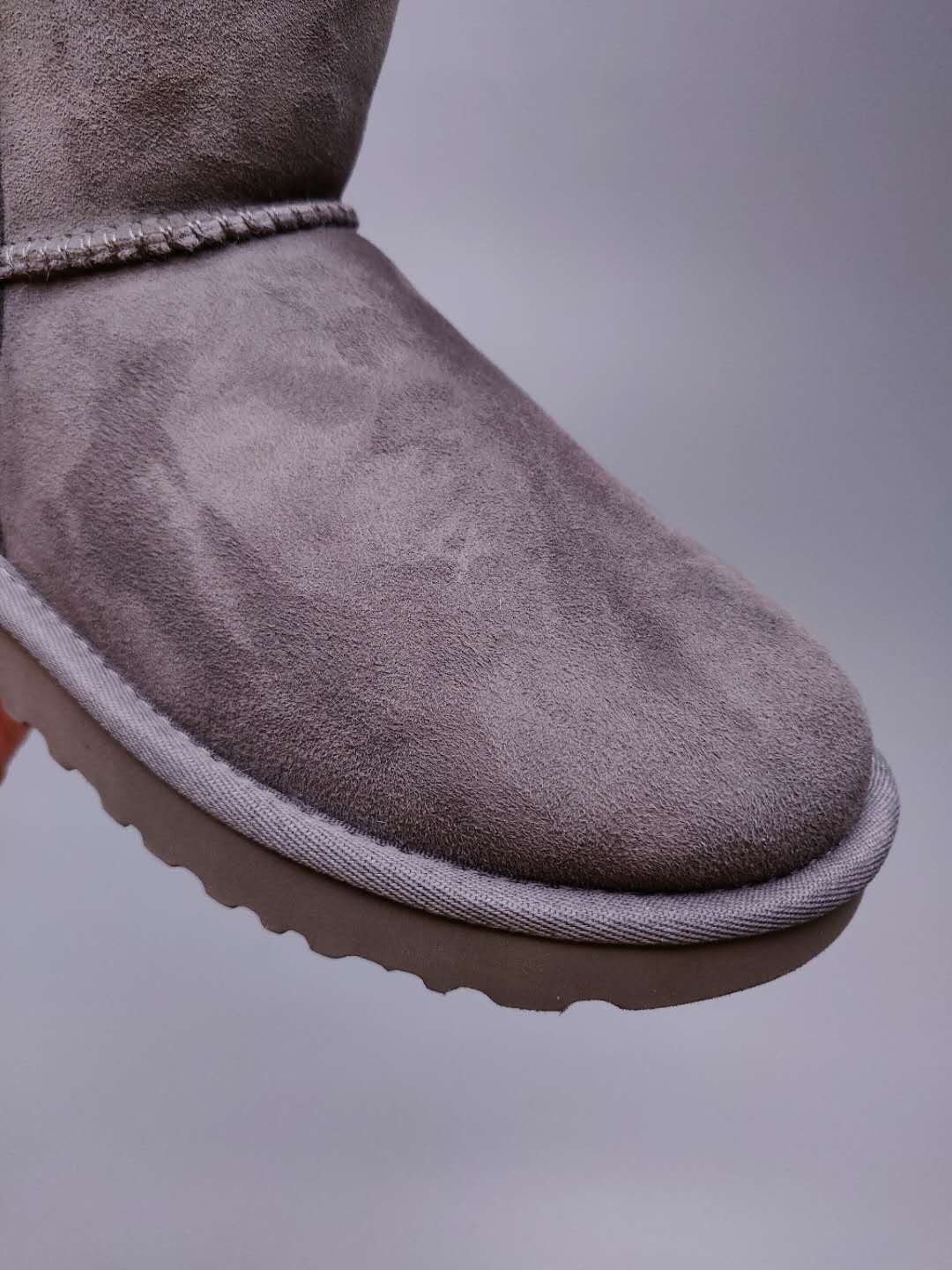 2480 Grey Side-Zip Mid-Calf Boots